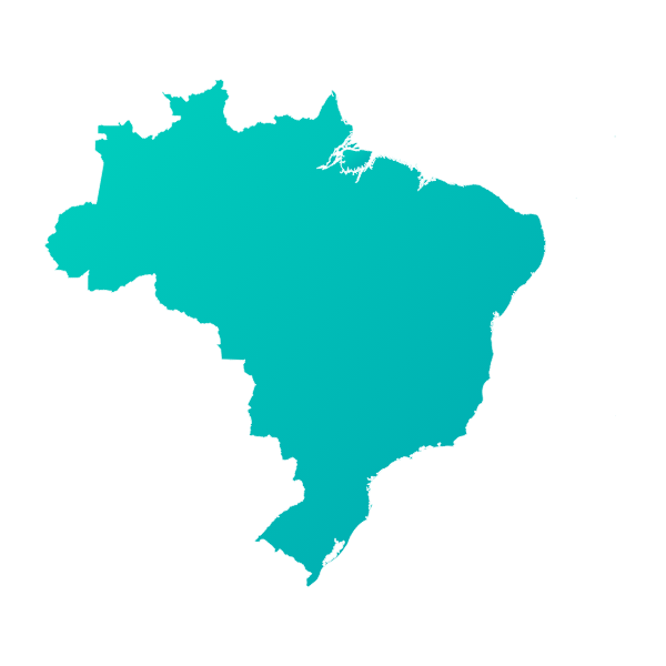 Silueta geográfica principal de Brasil