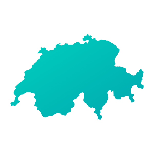 Silueta geográfica principal de Suiza