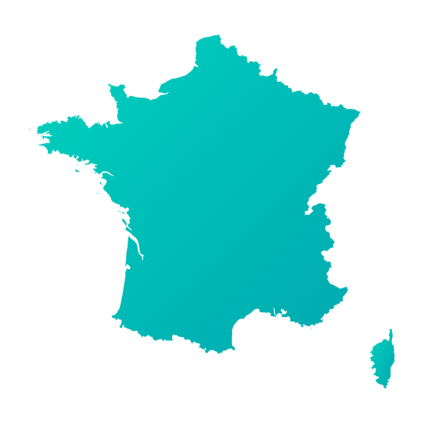 Silueta geográfica principal de Francia