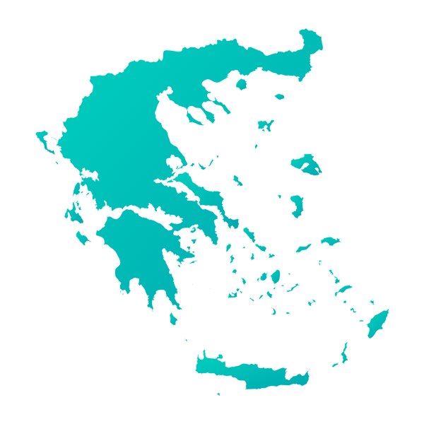 Silueta geográfica principal de Grecia