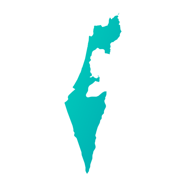 Silueta geográfica principal de Israel