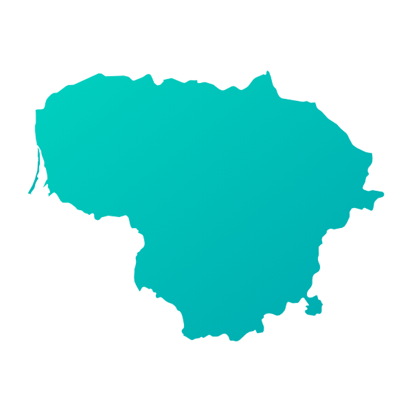 Silueta geográfica principal de Lituania
