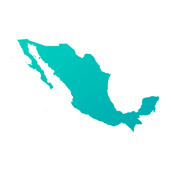 Silueta geográfica principal de México
