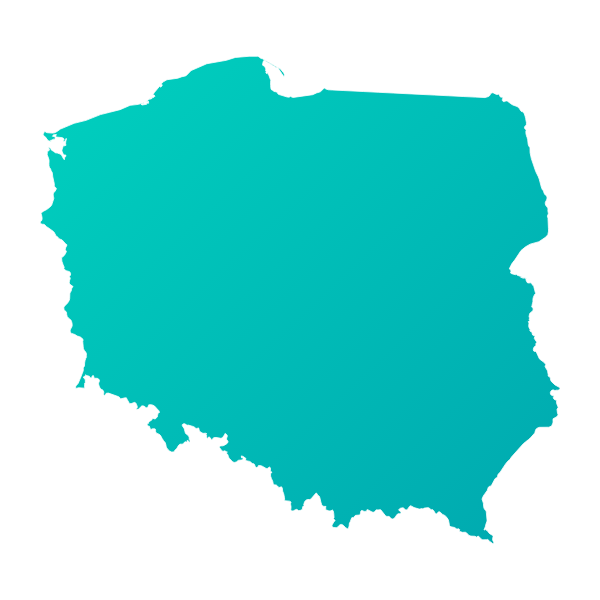Silueta geográfica principal de Polonia