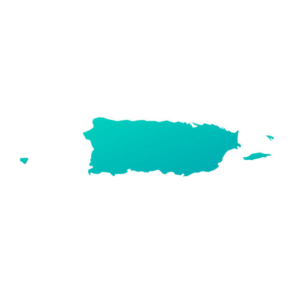 Silueta geográfica principal de Puerto Rico