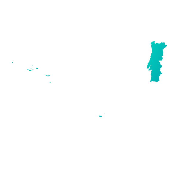 Silueta geográfica principal de Portugal