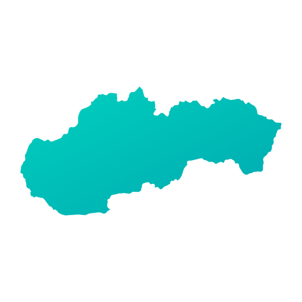 Geografische Hauptkontur von Slowakei